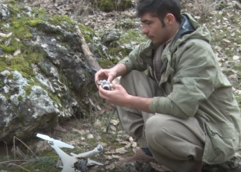 Li Çelê gerîlayan Droneyek  anîn xwarê