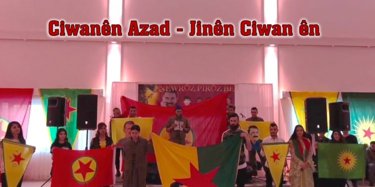 Di Newroza Ängelholmê de bangawaziya ciwanan