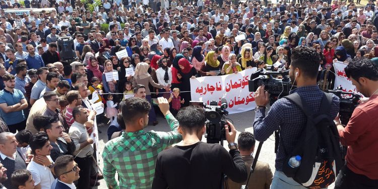 Ciwan, mamoste û karmendên başurê kurdistanê di roja 7’emîn de li qada nin