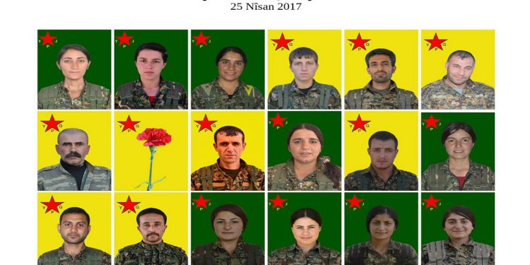 YPJ’ê: Rihê Berxwedana Serdemê tolrakirina şehîdên Qereçoxê bû