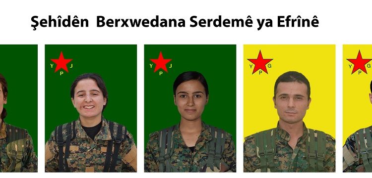 YPG’ê nasnameya 5 şehîdên Berxedana Sedrdemê eşkere kir
