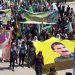 Li Kobanê tecrîda li ser Rêber Ocalan û dagirkeriya Tirk hat protestokitin