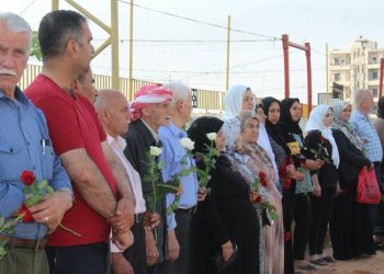 Şêniyên Helebê serdana cihê şehîdên berxwedaniya Şêx Meqsûd kirin