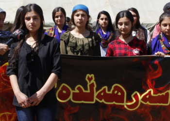 Jinên ciwan bang li hêzên pêşmerge kirin, Mil bidin milê gerîla