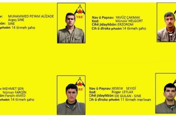 YRK’ê nasnameya 4 şehîdan eşkere kir