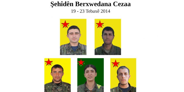 YPG’ê nasnameya 5 şehîdên Cezaayê eşkere kir