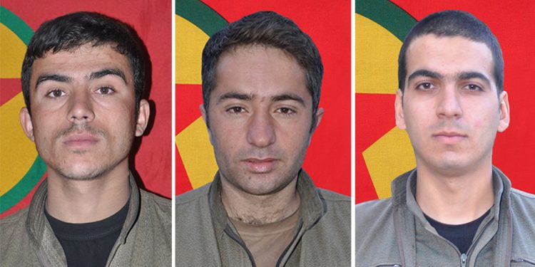 HPG nasnameyên 3 Şehîdên eşkere kir