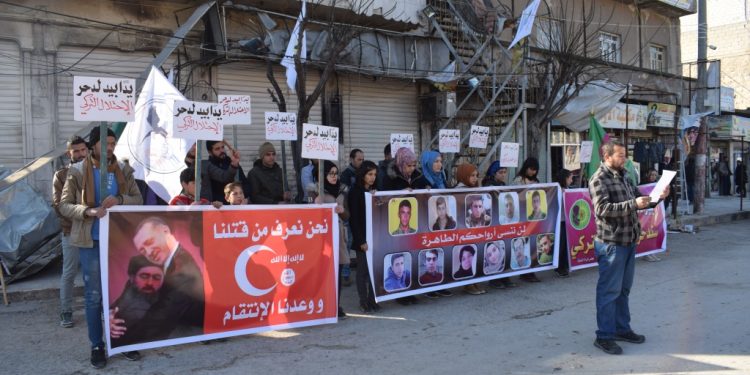 Ciwanên Minbic’ê li dijî dagirkeriya dewleta Tirk çalakiyek li darxistin