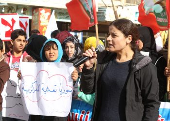 Ciwanên Tebqayê li dijî dagirkeriya dewleta Tirk meşek li dar xistin