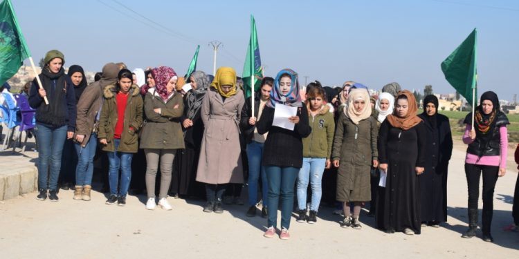 YJC li dijî dagirkeriya dewleta Tirk çalakiyek li darxistin