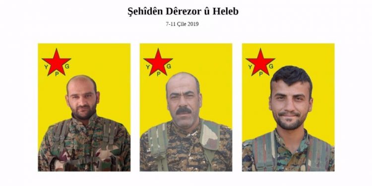 YPG nasnameya 3 şervanên ku şehîd ketine eşkere kir