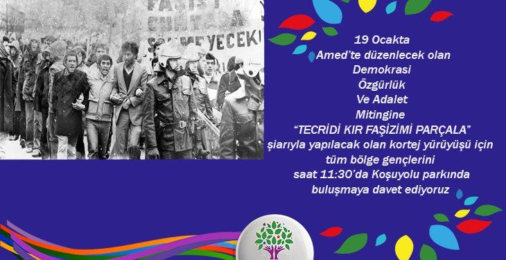 Ciwanên Kurdistan’ê di mîtînga Amed’ê de wê di korteja ciwanan de bimeşin