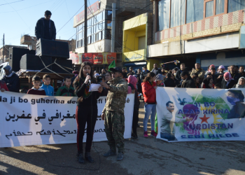 TCŞ yê Girkê Legê bi boneya salvegera êrîşên dagirkeriya Tirk li ser Efrîn çalakiyek li darxistin