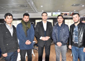 Tevgera Gencanî Welatparêz ji bo piştgiriyê serdana Televîzyona NRT’ê kirin