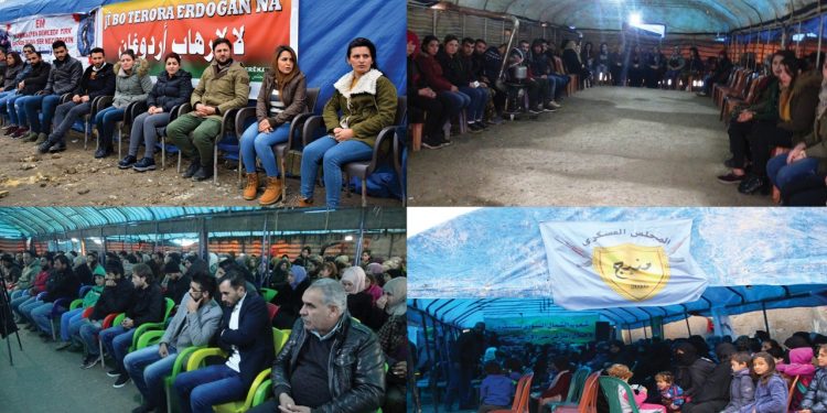 Li Bakurê Suriye li dijî gefan çalakiyên mertala zindî berdewam dikin