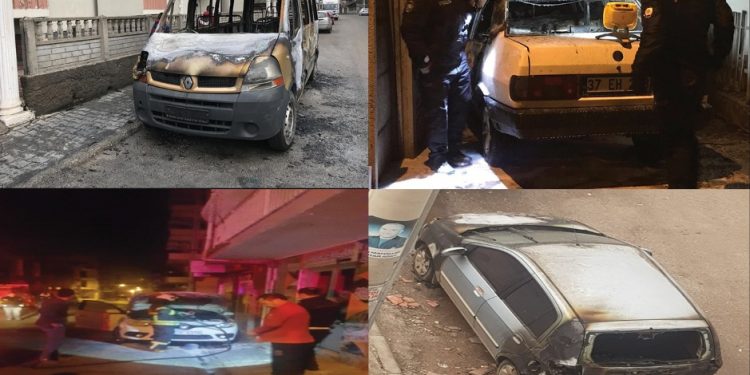 LEZGÎN-Ji Ciwanên Kurdistan’ê li dijî tecrîdê rêzeçalakî: 7 wesayît hate şewitandin