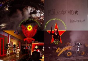 LEZGÎN- Ji DGH’ê li dijî tecrîdê rêzeçalakî: 3 febrîqe, 4 wesayît, marketek hatiye şewitandin