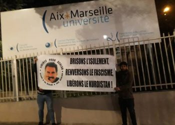 Aktîvîstên Ciwanên Şoreşger li Marsilya çalakî li dar xistin