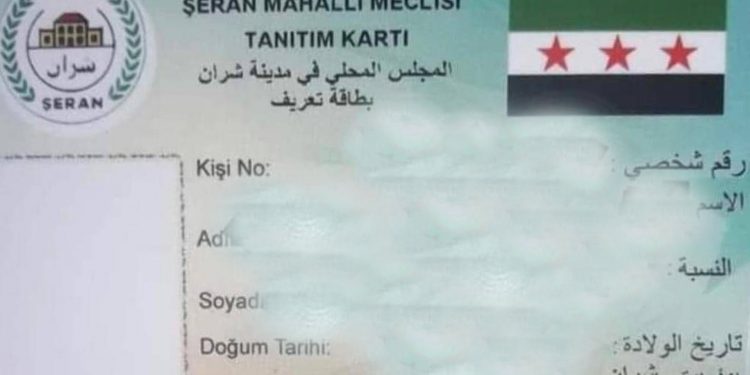 Artêşa Tirk a dagirker nasnameyên Tirkiyê li Efrîniyan ferz dike