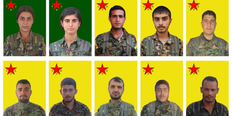 YPG’ê nasnameya 10 şehîdên Pêngava Bagera Cizîrê eşkere kir