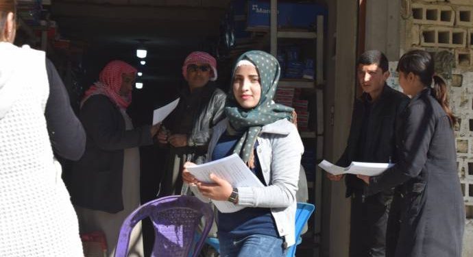 YJC’ê li Minbicê belavok ji bo çalakiya Guven belav kirin