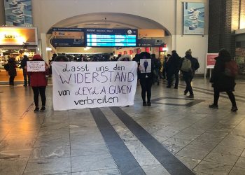 Ji endamên Jinên Ciwan li Almanya ji bo Leyla Guven çalakî