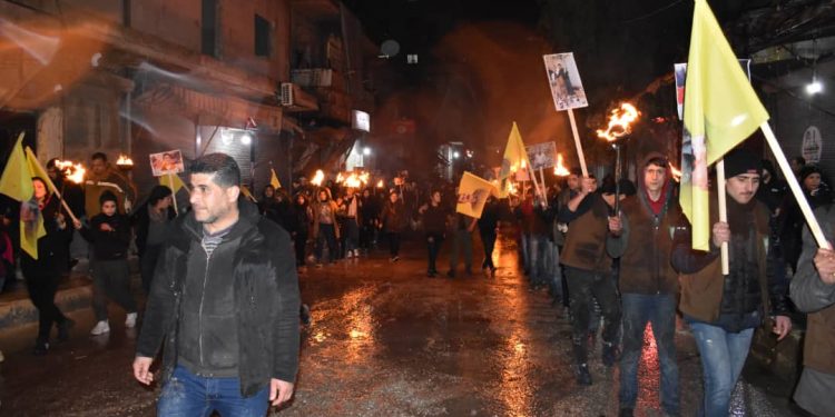 TCŞ a Suriyê û YJC Komploya li dijî 15’ê Sibatê meşek li dar xistin