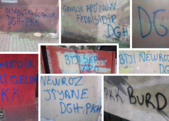 Ciwanên Stenbolê çalakî pêk anîn: “PKK li vir e”