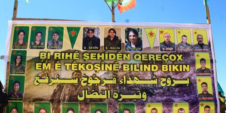 Fermandariya Giştî ya YPG’ê şehîdên Qereçoxê bibîr anî