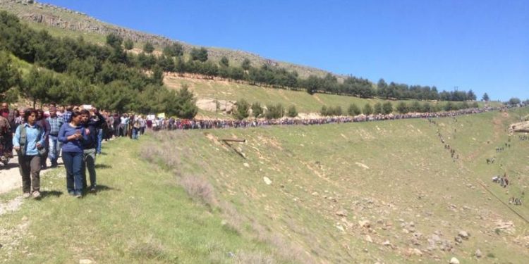 Şehîdê Qereçoxê bi çalakiyek girseyî li Qerçoxê hatin bîranîn