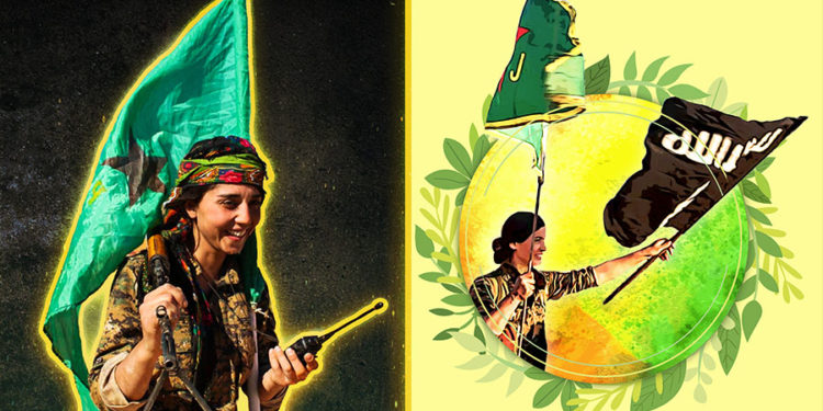 JCA ji bo serkeftina QSD, YPJ û YPG stîker amade kir