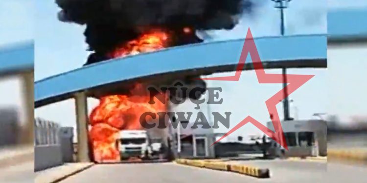 LEZGÎN – Li Îdirê li ber deriyê gumrika Dilucu çalakî: Tankerek hate teqandin