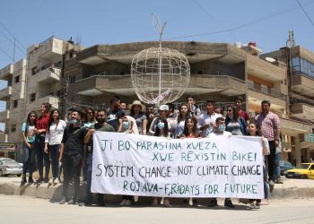 Xwendekarên Qamişloyê tevlî çalakiya avhewayê bûn