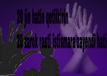 Di meha Nîsanê de 20 jin hatin qetilkirin û 20 Zarok rastî îstîsmara zayendî hatin