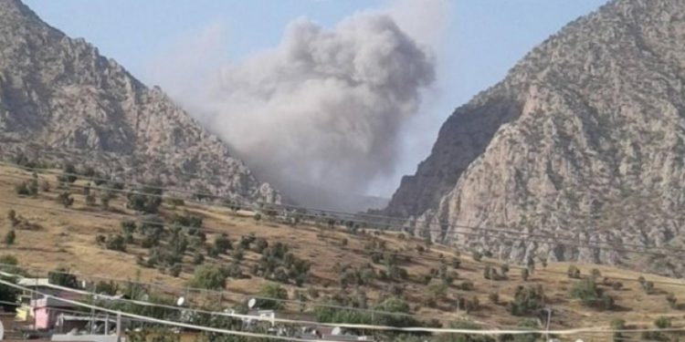 Balafirên şer ên dewleta tirk a dagirker carek din herêma Biradost bombebaran kir