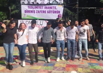 Meclîsên Ciwanan bi şiyara “Rêxistin bibin, Azad bibin” ve şahiyek li dar xistin