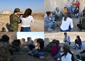 Perwerdeya Xweparastinê ya Jinên Ciwan li Kobanê hate lidar xistin