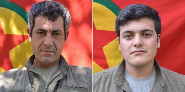 Nasnameya 2 gerîlayên ji ber êrîşên hewayî şehîd bûn hate eşkerekirin