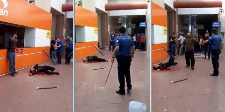 Dîmenên Otogara Êlihê: Polîsan hişte ku ciwanê bîrîndar jiyana xwe ji dest bide