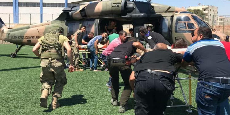 LEZGÎN – Leşkerên dagirker ku li Efrînê derbe xwarin bi helikopteran rakin