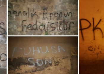 Ciwanên Artuklu nivîs li ser dîwaran nivîsandin