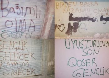 Li dijî qeyûmên dagirker li ser dîwaran nivîs hatin nivîsandin