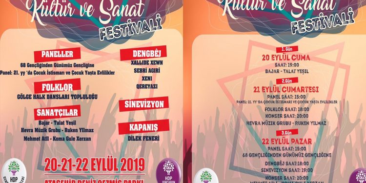 Meclîsa Ciwanên HDP’ê ‘Festîvala Ciwanan a Çand û Hunerê’ lidar dixe