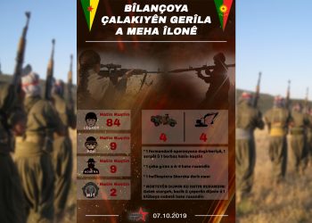 TAYBET – Gerîlayên HPG û YJA-Star di Îlonê de 84 leşker, 9 kontra, 9 POH, û 2 endamên MÎT’ê kuştin