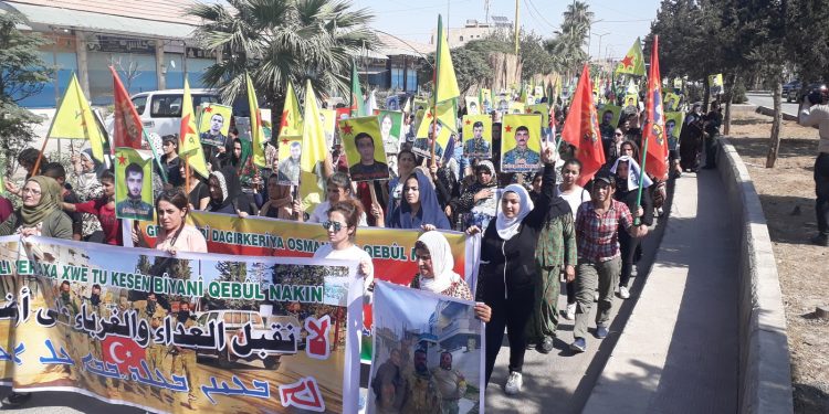 Li dijî dagirkeriyê Gelê Qamişlo daketin qadan