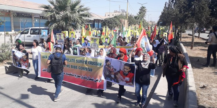 Li dijî dagirkeriyê Gelê Qamişlo daketin qadan