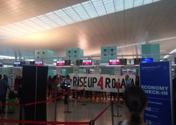 Ciwanên Marsîlya li dijî dagirkeriya tirk li balafirgehê çalaki pêk anîn