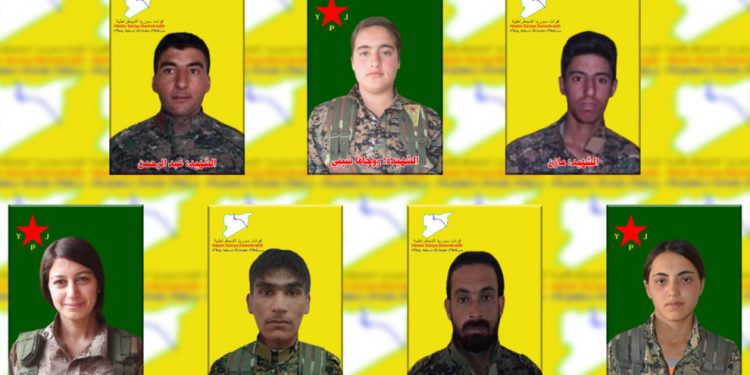 Nasnameya 7 şervanên Berxwedana Cenga Rojava hatin eşkerkekirin