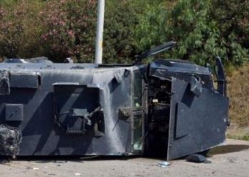 LEZGÎN – Li Amanosê wesayîtek zirxî qulipî: Gelek leşkerên dagirker birîndar bûn