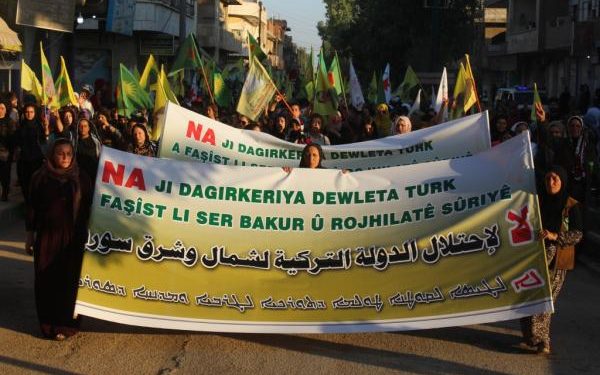 Gelê Serêkaniyê li dijî gefên dewleta dagirker a tirk daketin qadan